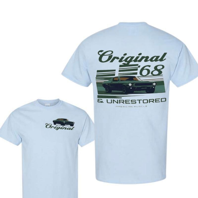 Vintage Car & Letter Print Round Original 68 Gunpla brand Unrestored Tshirt Casual Short Sleeve Crew Neck T-shirt for...