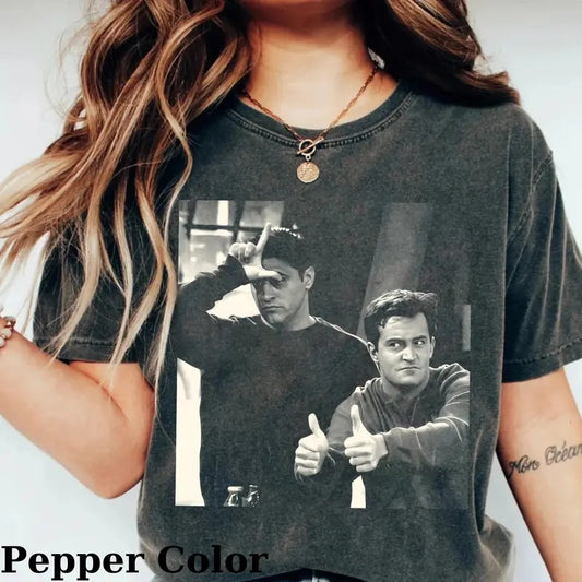 Vintage Chandler Bing and Joey Tribbiani Friends Sitcom Shirt - Movie Shirt - Men's Crewneck T-Shirt - Gift for Friends - Christmas Gifts