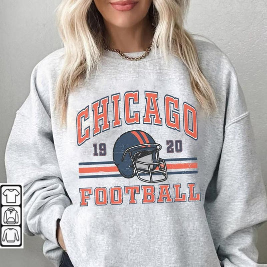 Vintage Chicago Football Sweatshirt Vintage NFL Chicago Bear Football Unisex SweatShirt, SweatShirt for Men and Women