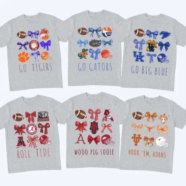 Vintage College Spiky hair fighters Bows Tshirt, Vintage Spiky hair fighters Team NCAA Spiky hair fighters Coquette...