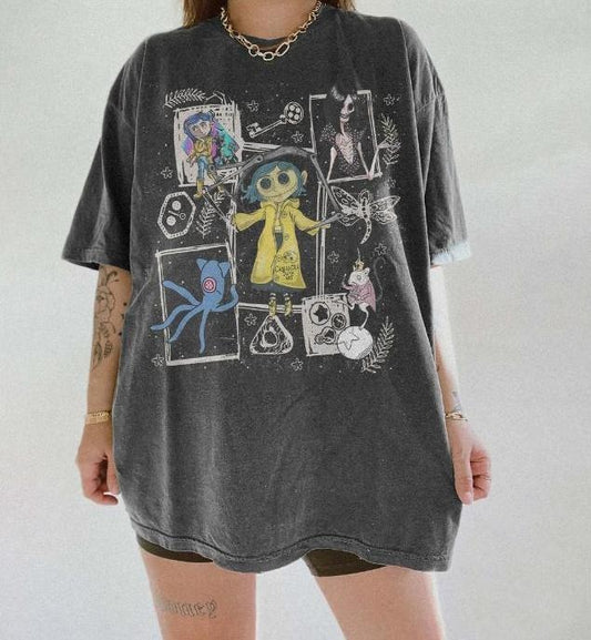 Vintage Coraline T-Shirt, Horror Coraline Tee, Coraline Doll Shirt, Coraline Jones Halloween Shirt