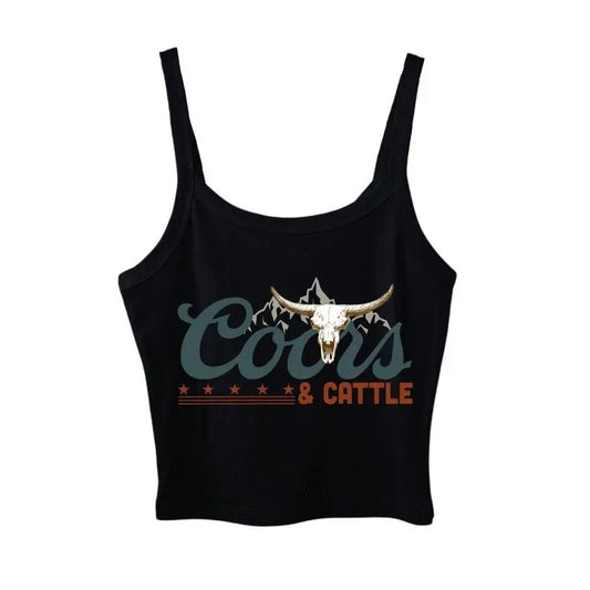 Vintage Crop Tank, Country Cowgirl Shirt, Western Crop Top, Rodeo T shirt, Country Music Top