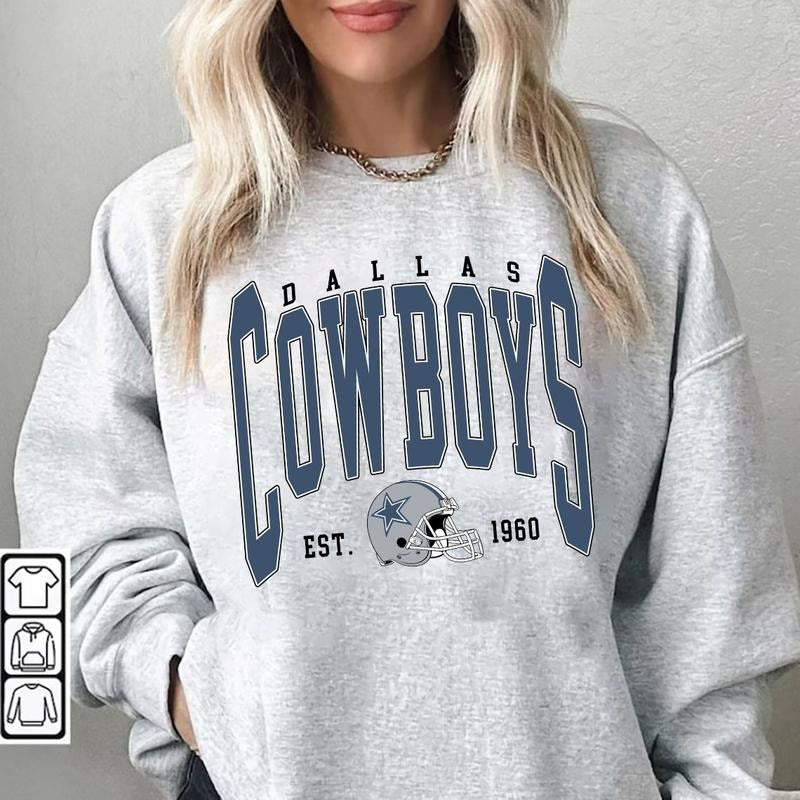 Vintage Dallas Football Sweatshirt, Dallas Crewneck Sweatshirt, Cowboy  Crewneck Sweatshirt