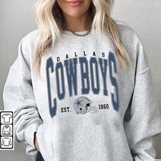 Vintage Dallas Football Sweatshirt, Dallas Crewneck Sweatshirt, Cowboy  Crewneck Sweatshirt