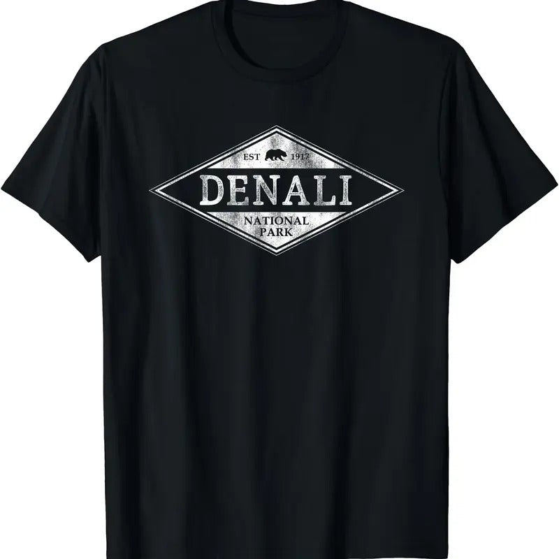 Vintage Denali National Park Shirt Alaska Mens Womens T-Shirt Hoodie, Sweatshirt | DripVista.com