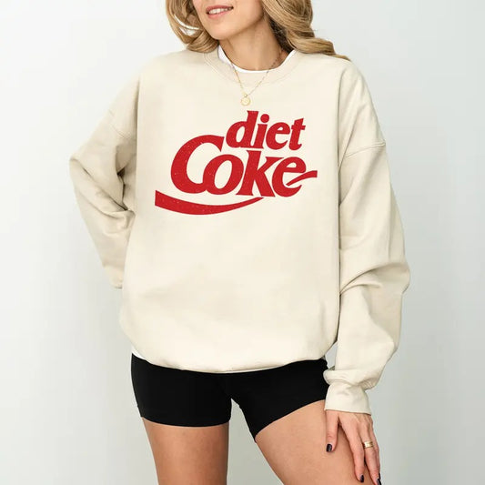 Vintage Diet Coke Sweatshirt Coke Gifts for Caffeine Addicts Soda lover shirt Coca Cola Crewneck Present for Mom Unisex Gilden Sweater