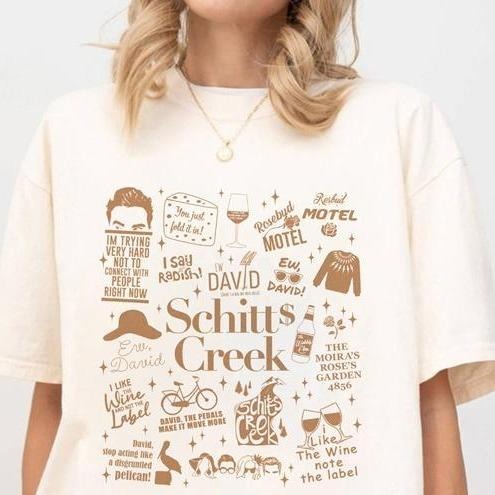 Vintage Doodle Art Homage Schitt's Creek Shirt Schitt's Creek Televison Sitcom Shirt