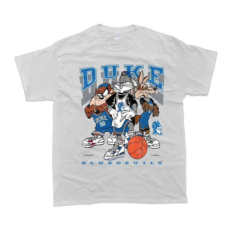 Vintage Duke Blue Devils Looney Tunes Tshirt, Sporty Shirt, Unisex Tshirt, Men's Tshirt, Men's Clothes, Women's Tshirt, Streetwear Top Classic