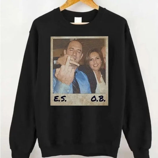 Vintage Elliot Stabler And Olivia Benson Sweatshirt, Elliot and Olivia Shirt Hoodie Classic Crewneck