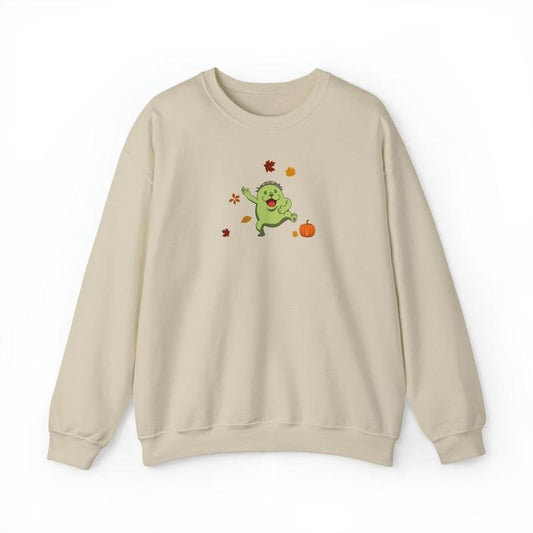 Vintage Fall Hoodie DRG, Sweatshirt DRG Inspired JuJutsu Kaisen Cursed Doll Pumpkin Leaves Anime Manga Inspired Clothing Collar Graphic