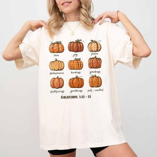 Vintage Fall Pumpkin Shirt Comfort Colors, Christian Tees, Jesus Apparel, Bible Verse Tshirt, Thanksgiving Gift Shirt, Pumpkins Shirt For Women, Fall Season Outfits, Autumn Casual Women's Tops, Fall Autumn Womenswear, Cotton Fabric Relaxed Fit Chic Style