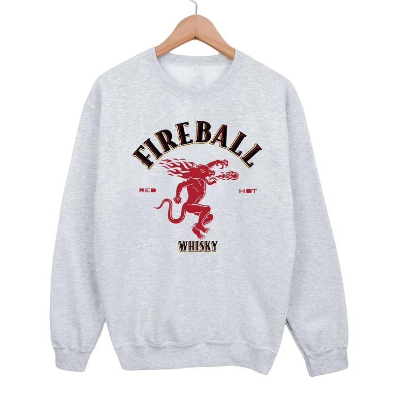 Vintage Fireball Whisky Crewneck Sweatshirt, Firebal Fan Gift, Party Sweatshirt For Fall and Winte T-Shirts, Hoodie