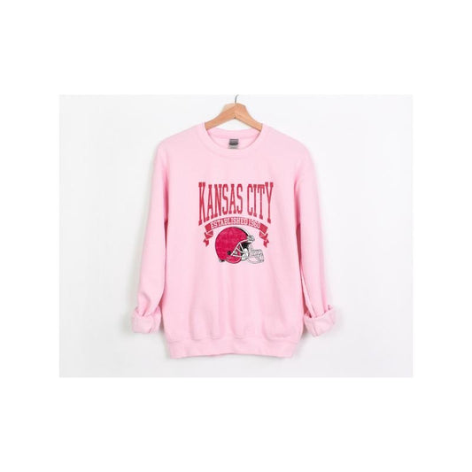 Vintage Football Sweatshirt Pink