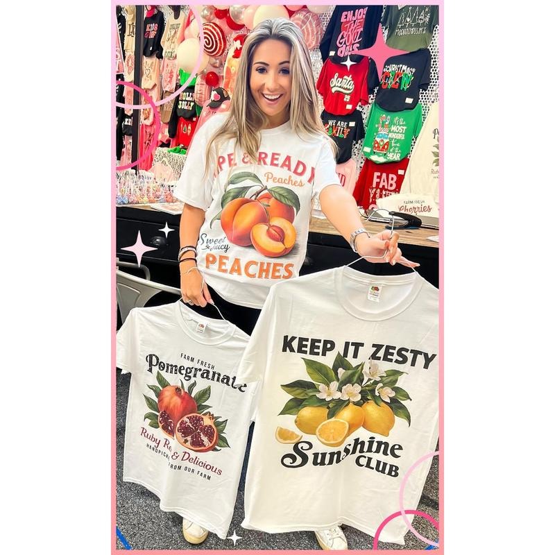 Vintage Fruit Graphic T-Shirt Hoodie, Sweatshirt | DripVista.com