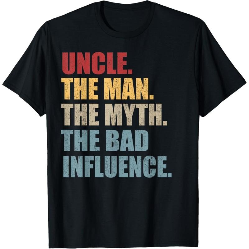 Vintage Fun Uncle Man Myth Bad Influence Funny T-Shirt made in usa Hoodie, Sweatshirt | DripVista.com