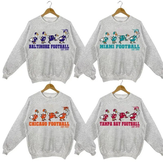 Vintage Funny Silly Goose Football Shirt, All Team Football Silly Goose Sweatshirt V1, Football Team Name Unisex Sweatshirt