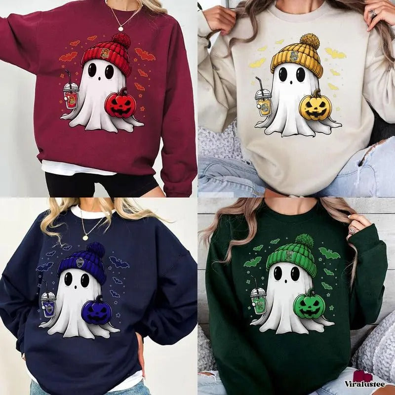 Vintage Ghost Cute Halloween H0gwarts House Shirt, Sweatshirt, Hoddie