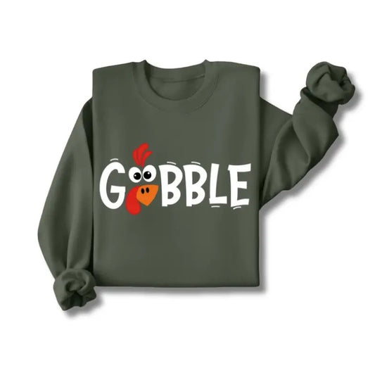 Vintage Gobble Turkey Graphic Tee, Sweatshirt, Hoodie Size S-3XL,Gift For Women Top Womenswear Underwear Humen Printed Comfort