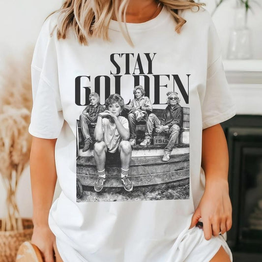 Vintage Golden Girls Stay Golden Shirt, The Golden Girls Fan Shirt, Golden Girls Lover Gift, 80s TV Sitcom, Stay Golden Squad Tee