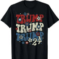 Vintage Groovy Flower Trump Trump Trump 2024 Gift Men Women T-Shirt Graphic Tee Tops Underwear Crewneck Menswear T Shirt