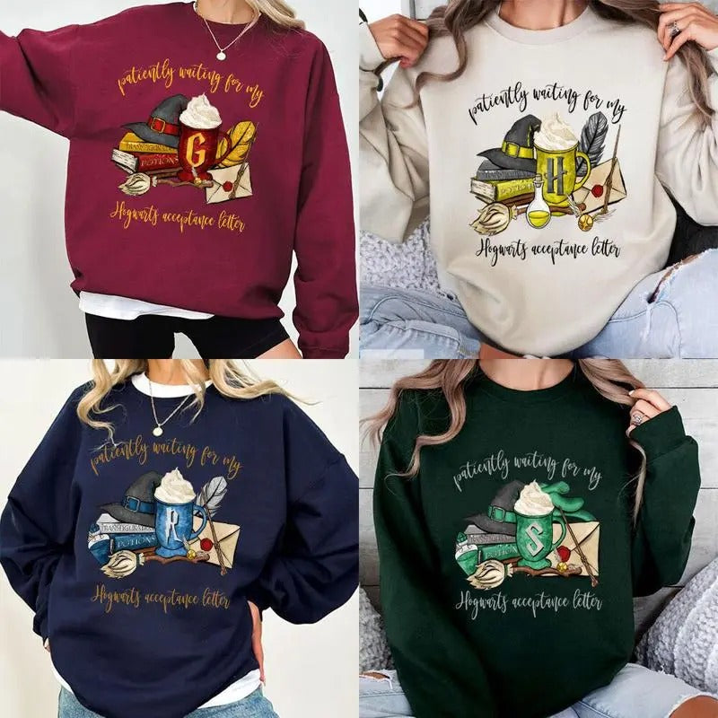 Vintage HP Hogwarts House Sweatshirts, Harry Potter Gifts For Family Womenswear