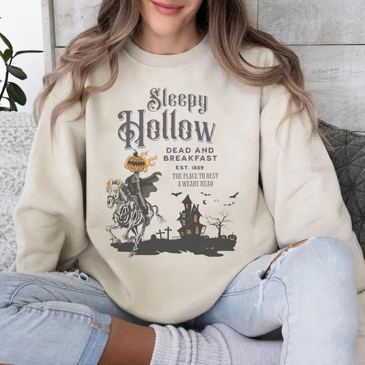 Vintage Halloween Scary Sweatshirt, Sleepy Hollow Sweatshirt, Headless Horseman Sweatshirt, Halloween Horror Crewneck