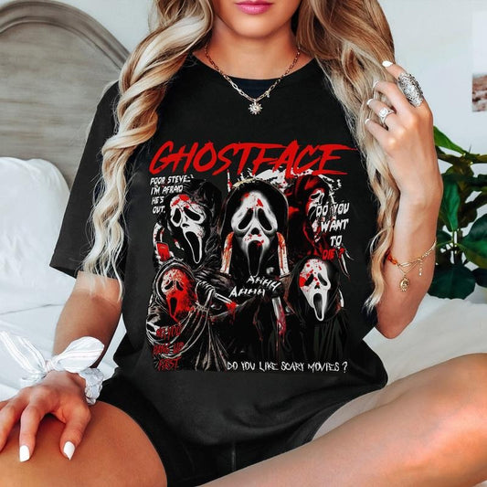 Vintage Halloween Scream Shirt, Gh0st Face Shirt, H0rror Movie Shirts