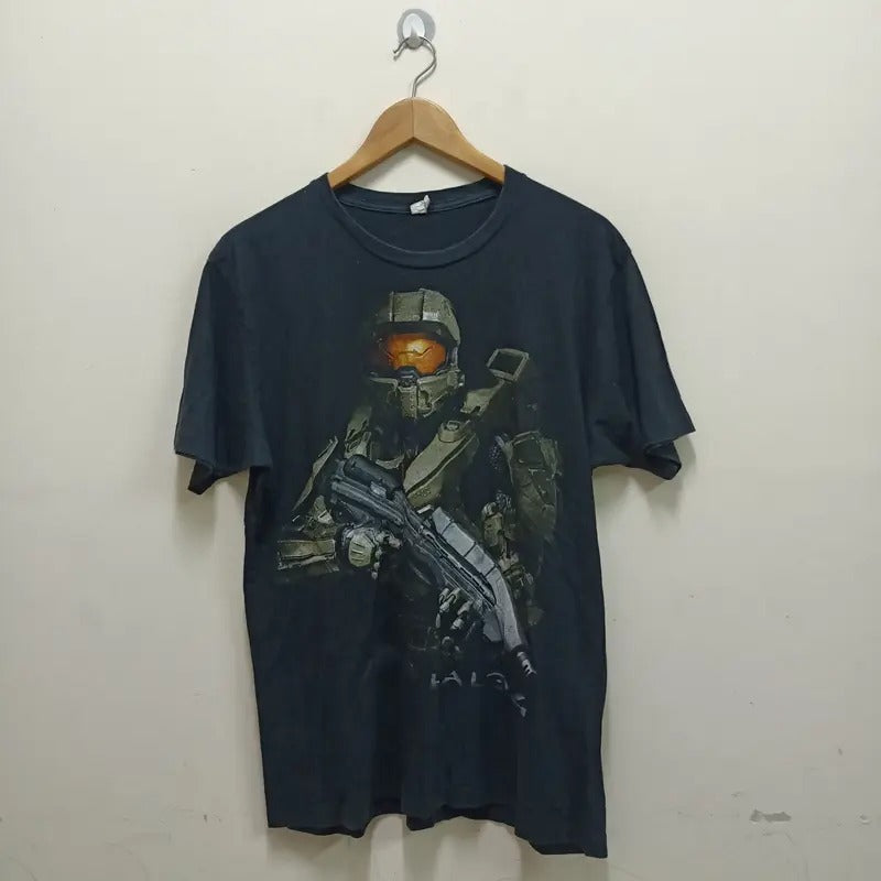 Vintage Halo 4 t-shirt  Cotton Menswear T-Shirt Top
