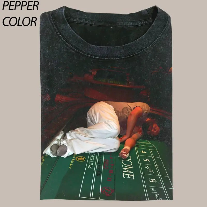Vintage Hangover Playing Poker Graphic Unisex T-shirt, Funny Casino Tee, Valentine's Day For Him, Valentine's Gift For Boyfriend Menswear Top