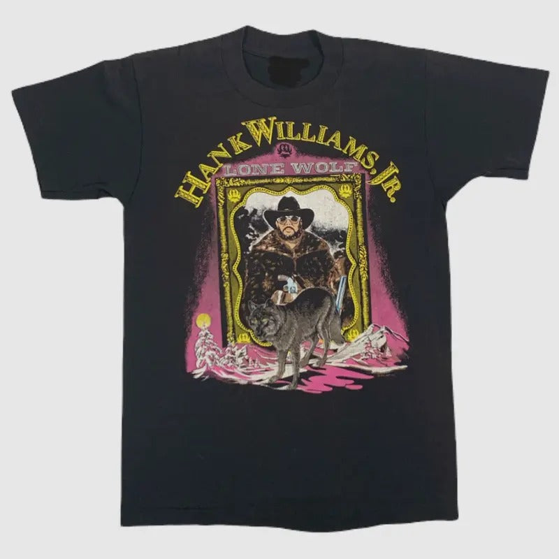 Vintage Hank Williams JR. "Lone Wolf" T-Shirt