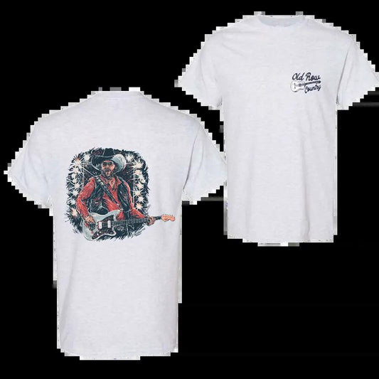 Vintage Hank Williams Jr X Old Row Outdoors 80s T-Shirt, Full Color, Full Size