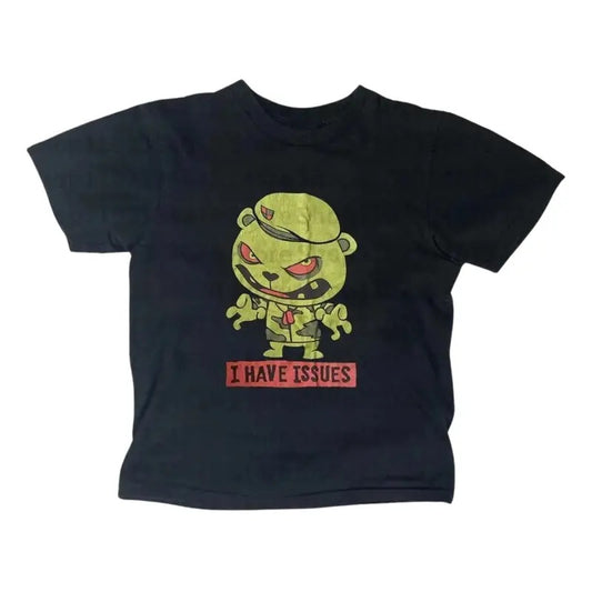 Vintage Happy Tree Friends Baby Tee, Women Fitted T-Shirt, Y2k Top Women Streetwear, Grunge 2000s, Gothic Emo Girl, Gift For Girlfriend