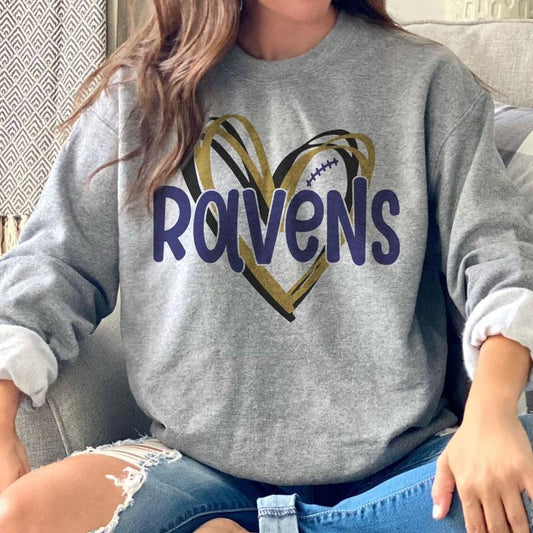 Vintage Heart Football Sweatshirts Team Sports Team Pullovers Womens Football Sweatshirts Game Day Vintage Pullovers Womens Game Day Sweatshirts Vintage Hometown Football Team Sweatshirts Cotton Casual