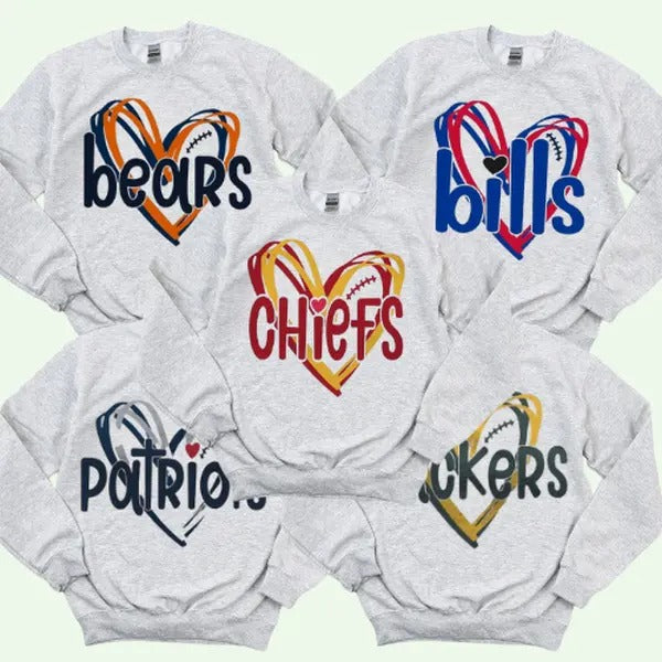 Vintage Heart Spiky hair fighters Team Spiky hair fighters Sweatshirt, Retro Game Day Pullovers for Women, Perfect for...