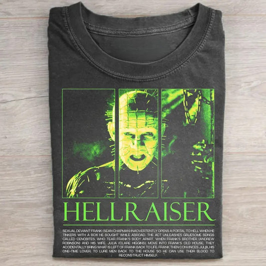 Vintage Hellraiser Movie Graphic Tee - Horror Movie Shirt - Pinhead Shirt -  The Hell Priest Tee - Iconic Movie Shirt Menswear Top