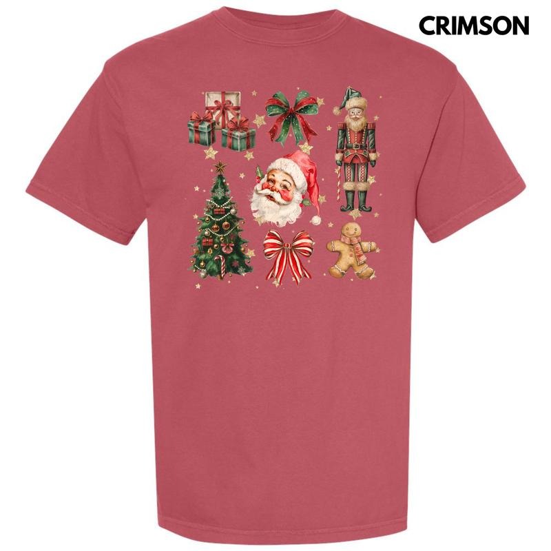 Vintage Holiday Collage Comfort Colors T-Shirt 'NLB' Hoodie, Sweatshirt | DripVista.com