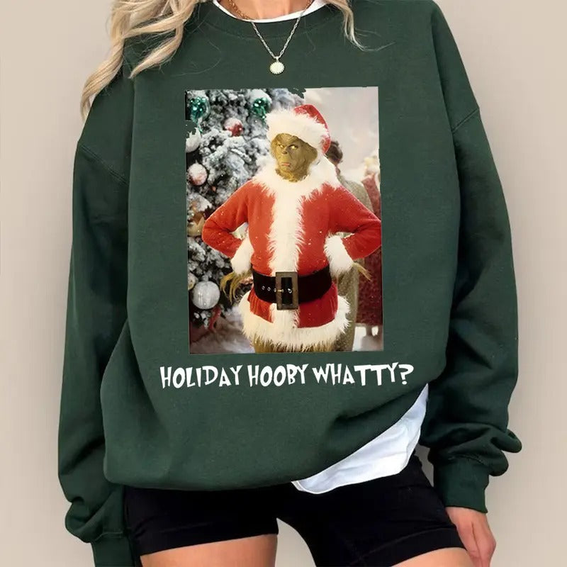 Vintage Holiday Hoobie Whatty Sweatshirt, Christmas Vibes, Vintage Christmas Shirt Hoodie | DripVista.com