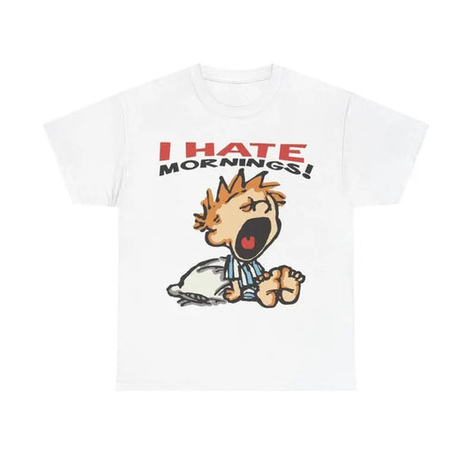 Vintage I Hate Mornings Tshirt, Retro Cartoon Tshirt, Baggy Fit Graphic Tee, Vintage Tshirt, Trendy Tshirt, Vintage 90s Tee