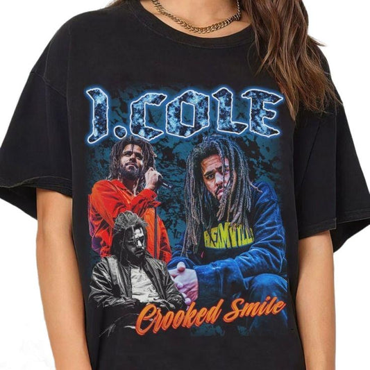 Vintage J Cole Shirt, Rapper Shirt, King Cole Shirt, Hip Hop Graphic Tee Unisex Short Sleeve Shirt