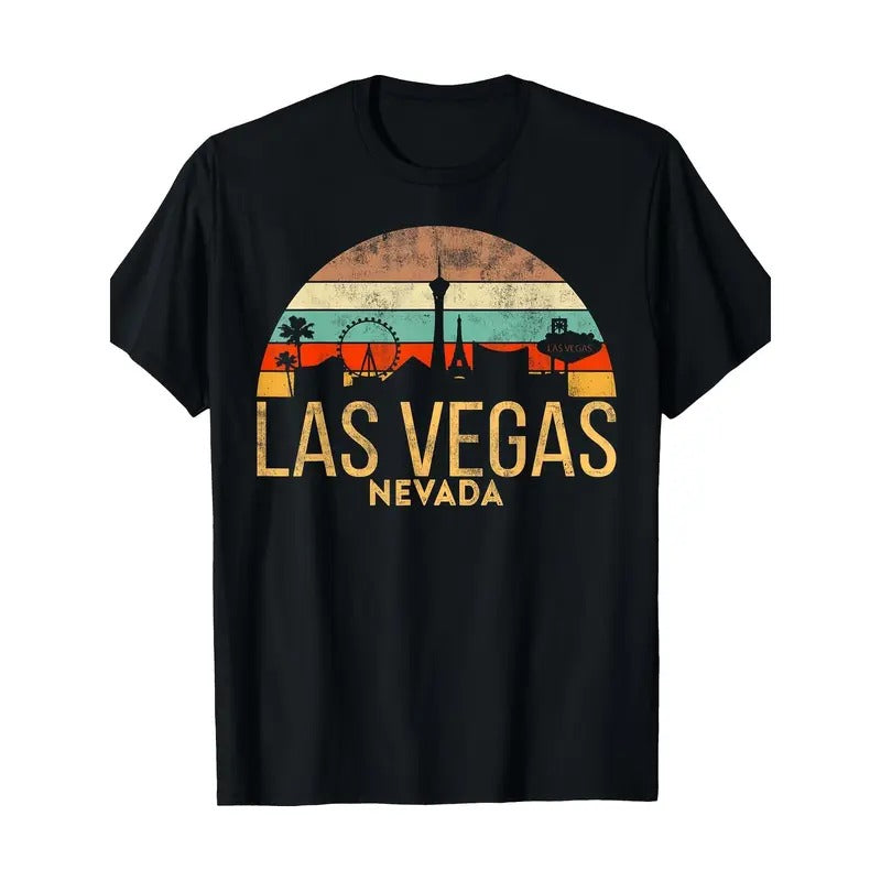 Vintage LAS VEGAS Souvenir Holiday Tshirt Gift Nevada City T-Shirt Made in USA Hoodie, Sweatshirt | DripVista.com