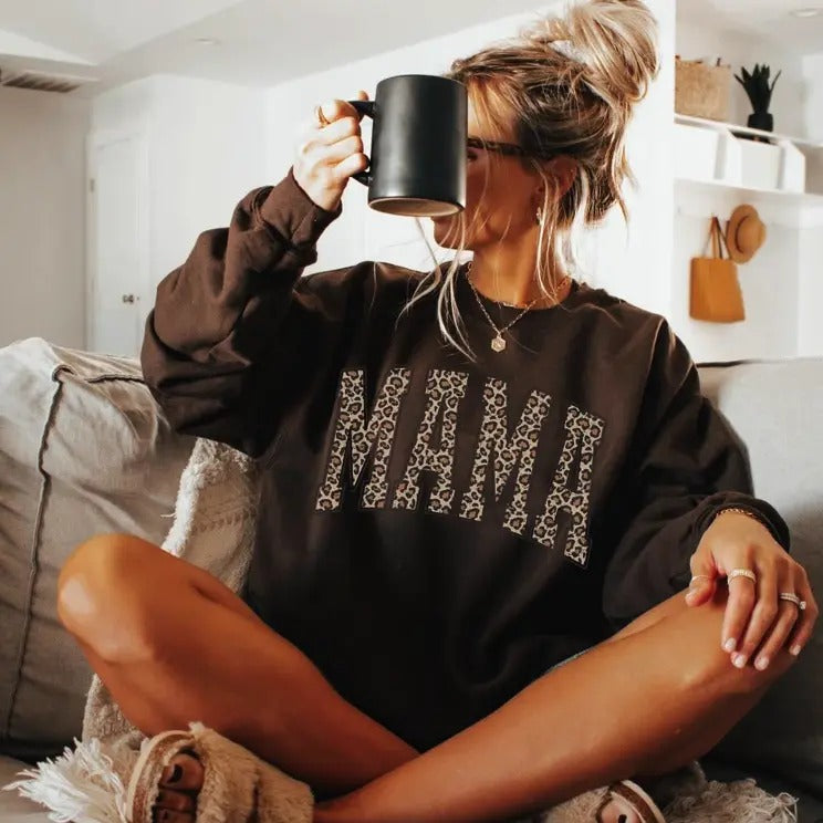 Vintage Leopard Mama T-Shirt, Mom LIfe Shirt, Mothers Day Gift, New Mom Gift