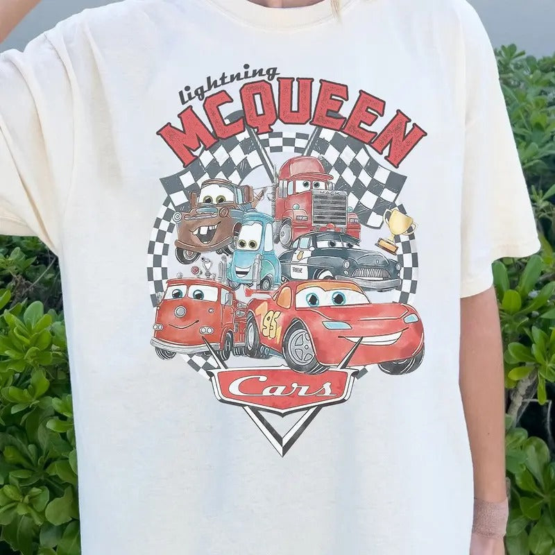Vintage Lightning Mc.queen Shirt, Retro Vintage Cars Shirt, Cars Family Vacation Shirt, Cars land shirt, Retro Vintage...