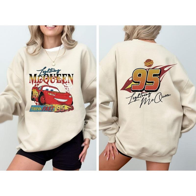 Vintage Lightning Mcqueen Sweatshirt, Cars Sweatshirt Best Price