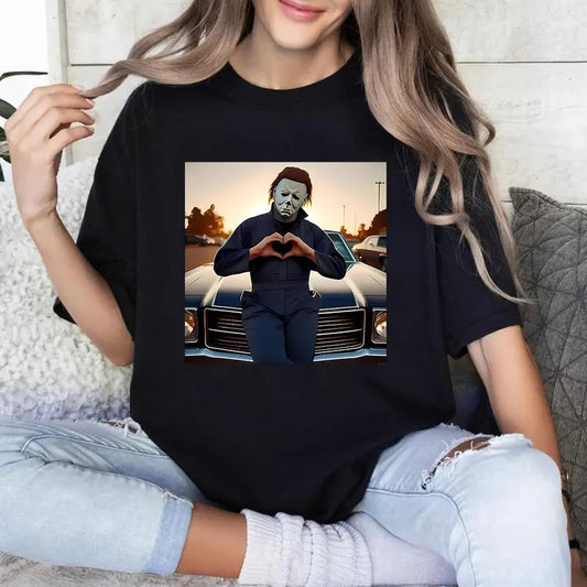 Vintage MIchael MYers Halloween Shirt, Horror Movie Shirt, Horror Character Shirt, Pumpkin Halloween Shirt, Retro Halloween Shirt