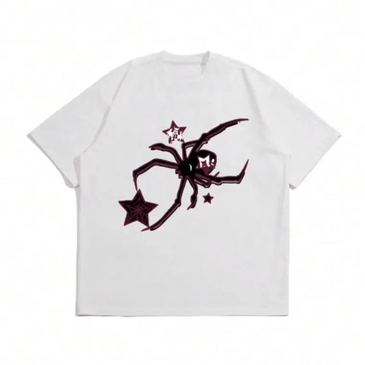Vintage Men's Regular Fit Spider Graphic Tee, Sweatshirt, Hoodie Gift For Women Top Womenswear Underwear Cotton T-Shirt Polyester Streetwear Wetsuit