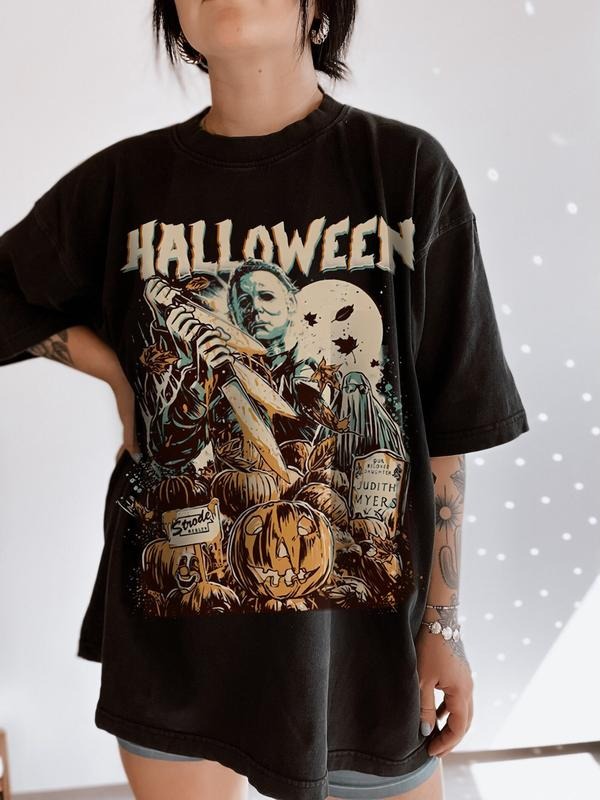 Vintage Michael Halloween T-Shirt, Horror Character Halloween Sweatshirt, Scary Movie Halloween Tee Shirt, Halloween Film Shirt