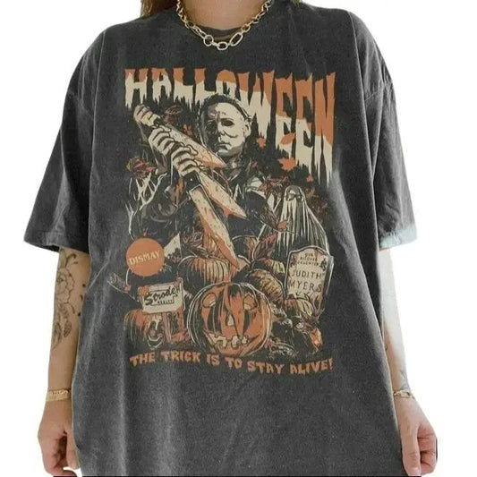Vintage Michael Myers Halloween Unisex T-Shirt, Horror Mov T-Shirt, Halloween Unisex Classic T-shirt