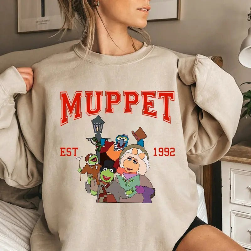 Vintage Mupper Christmas Carol Shirt, Retro Muppet Movie EST 1992 Shirt, Funny Friends Tee Shirt, Xmas Holiday Sweatshirt...