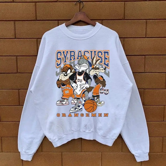 Vintage NCAA Syracuse Orange Looney Tunes Sweatshirt, Syracuse University Shirt, College Basketball, Unisex T-shirt Sweatshirt Hoodie