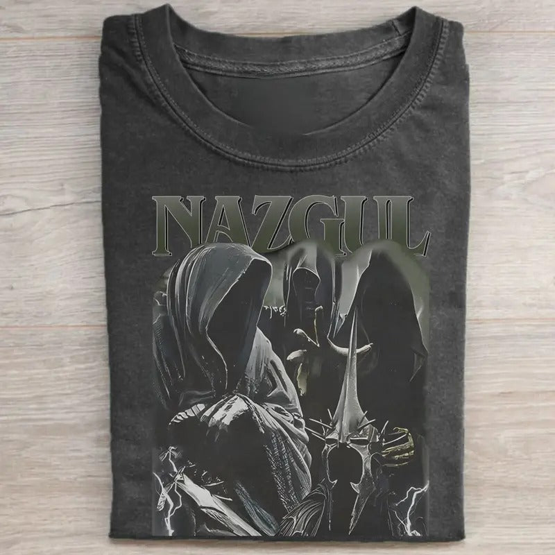 Vintage Nazgul Lord of The Rings Graphic Tee - Black Riders - Ringwraiths - Middle Earth - Rings of Power - Movie Shirt...